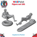 Trackside Unpainted Figures Scenery Display 2 x People Lounging in Water Set 181 New 1:32 Scale Wasp
