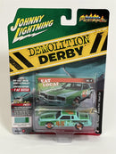 1982 Pontiac Grand Prix Stock Car Rattlecan Light Teal and Apple Green 1:64 Johnny Lightning JLSF024A