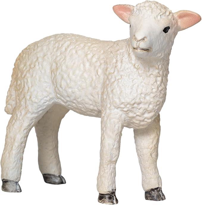 Romney Lamb Farm Animal Standing Toy Figure 6.5 cm Length Approx Mojo Fun 381065