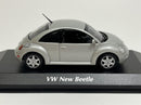 VW New Beetle 1998 Silver 1:43 Scale Maxichamps 940058000