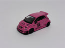 Abarth 595 LB Works Abas Works Pink RHD 1:64 Mini GT MGT00851R
