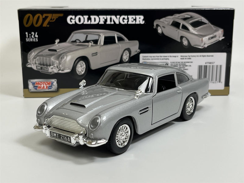 James Bond 007 Goldfinger Aston Martin DB5 Grey Metallic 1:24 Scale Motor Max 79857