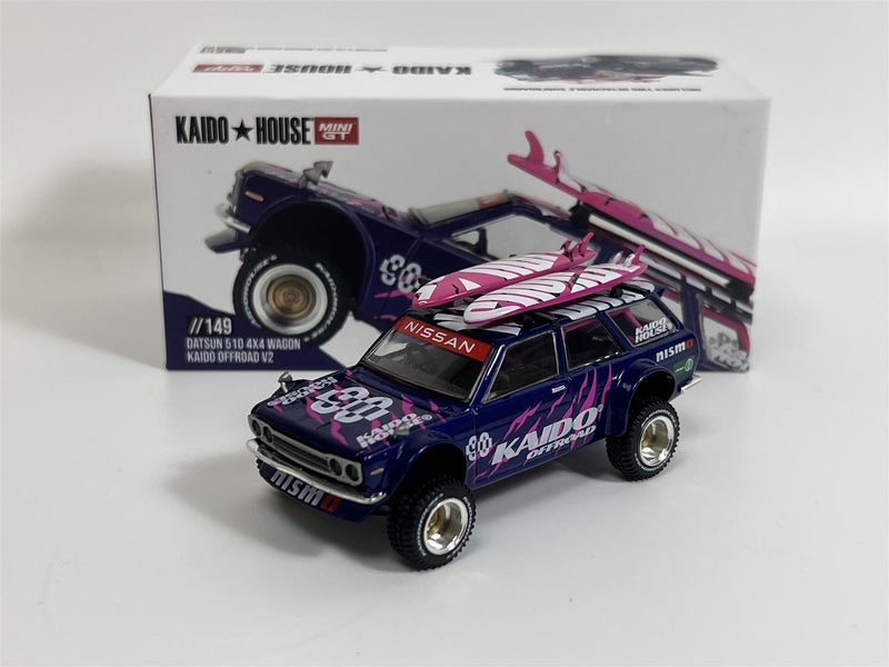 Datsun 510 4X4 Wagon Kaido Offroad V2 1:64 Scale Mini GT KHMG149