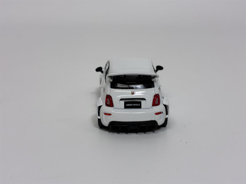 Abarth 595 LB Works Abas Works Gara White LHD 1:64 Mini GT MGT00809L
