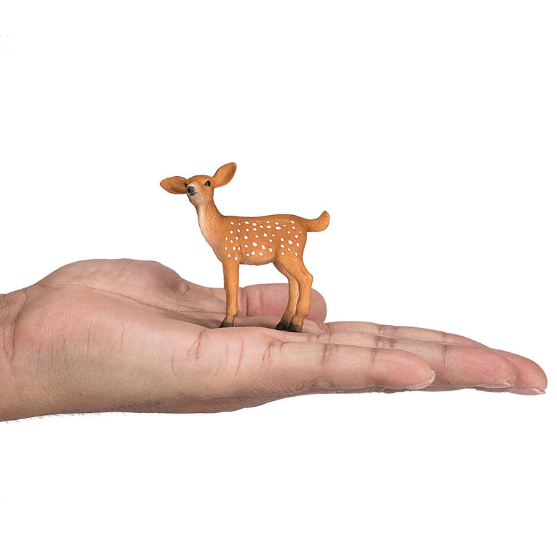 White Tailed Deer Fawn Wildlife Toy Figure 5.5 cm Height Approx Mojo Fun 387036