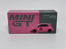 Abarth 595 LB Works Abas Works Pink RHD 1:64 Mini GT MGT00851R