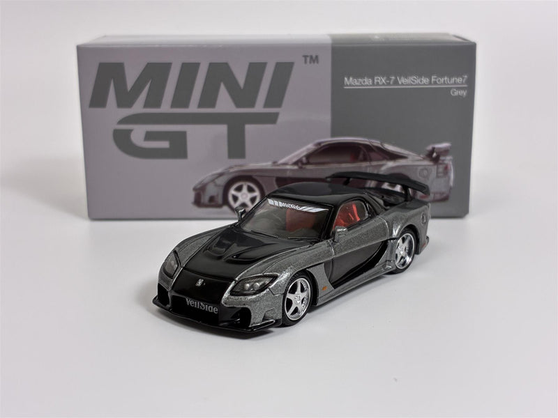 Mazda RX-7 VeilSide Fortune7 Grey RHD 1:64 Scale Mini GT MGT01057R