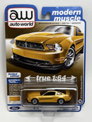 2012 Ford Mustang GTCS Yellow Blaze 1:64 Scale Autoworld AW64372B