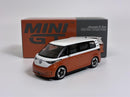 Volkswagen VW ID Buzz Candy White and Energetic Orange LHD 1:64 Mini GT MGT01061L