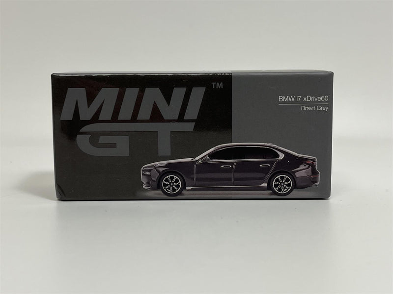 BMW i7 xDrive60 Dravit Grey RHD 1:64 Mini GT MGT00818R