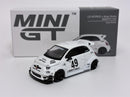 Abarth 595 LB Works Abas Works Gara White LHD 1:64 Mini GT MGT00809L