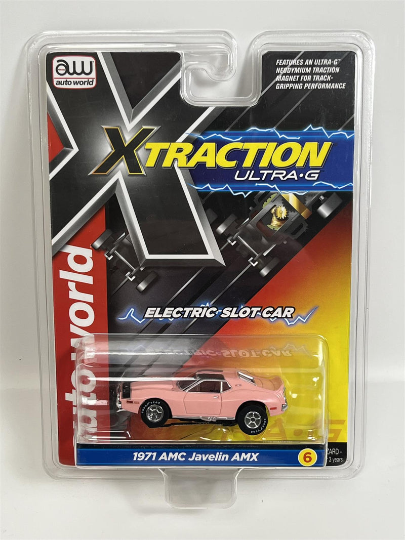 1971 AMC Javelin AMX Pink HO Scale Slot Car X Traction Auto World SC373-6