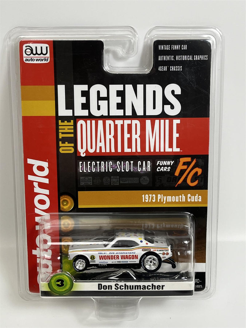 1973 Plymouth Cuda Don Schumacher HO Scale Slot Car Auto World SC369-3