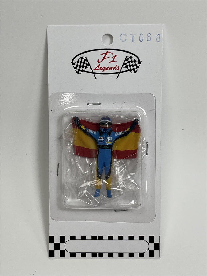 Fernando Alonso With Flag Diecast Figure 1:43 Scale Cartrix CT068