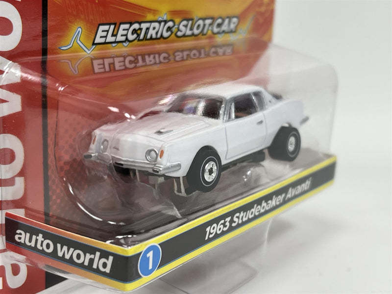 1963 Studebaker Avanti White Thunderjet Ultra G Ho Slot Car Auto World SC367-1