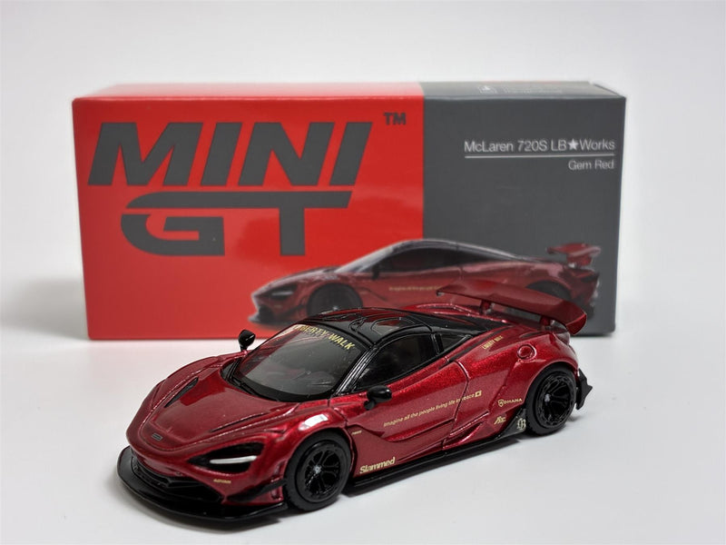 McLaren 720S LB Works Gem Red LHD 1:64 Scale Mini GT MGT00828L