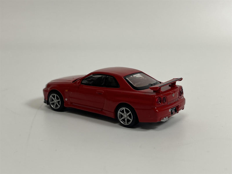Nissan Skyline GT R R34 V Spec Active Red RHD 1:64 Mini GT MGT00796R