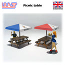 Slot Car Scenery Track Side Picnic Table 3 pack 1:32 Scale Wasp