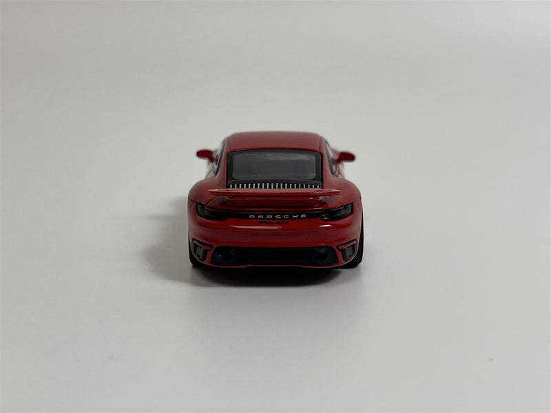 Porsche 911 Turbo S Guards Red LHD 1:64 Scale Mini GT MGT00423L