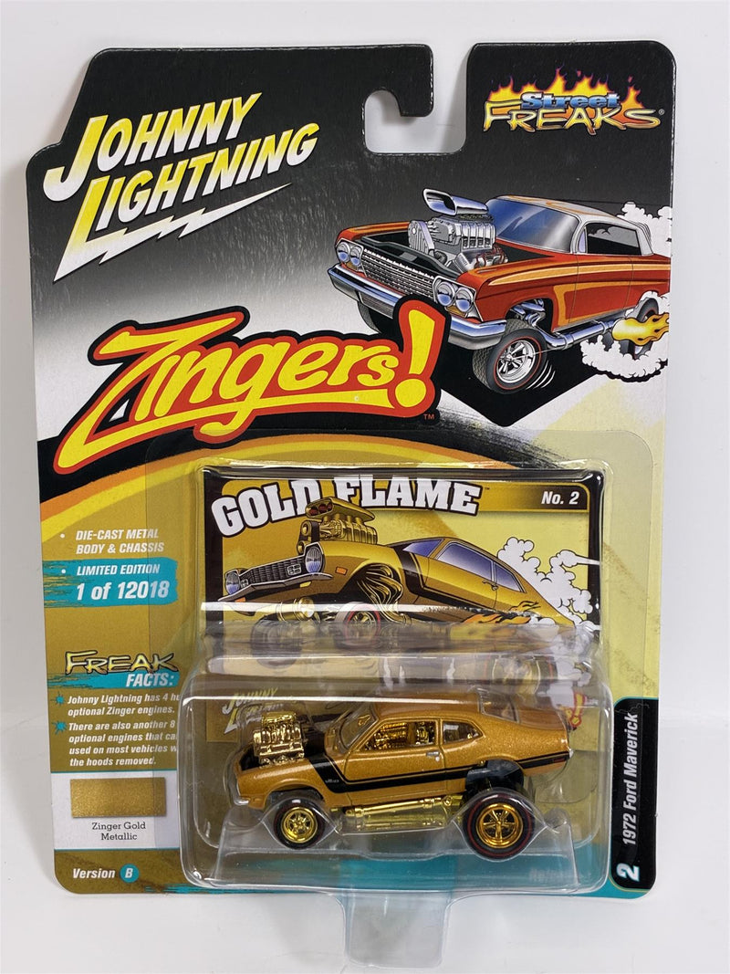 1972 Ford Maverick Zinger Gold Metallic 1:64 Scale Johnny Lightning JLSF023