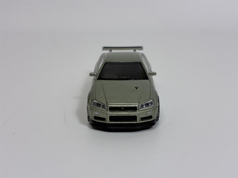 Nissan Skyline GT-R R34 V-Spec II Nur Millenium Jade RHD 1:64 Mini GT MGT01003R