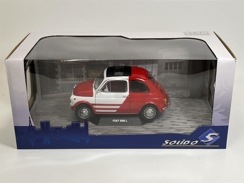 Fiat 500 L Robe Di Kappa White Red 1965 1:18 Scale Solido 1801408