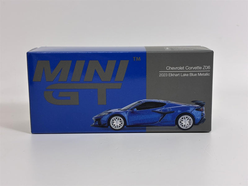 Chevrolet Corvette Z06 2023 Elkhart Lake Blue Metallic LHD 1:64 Mini GT MGT00892L