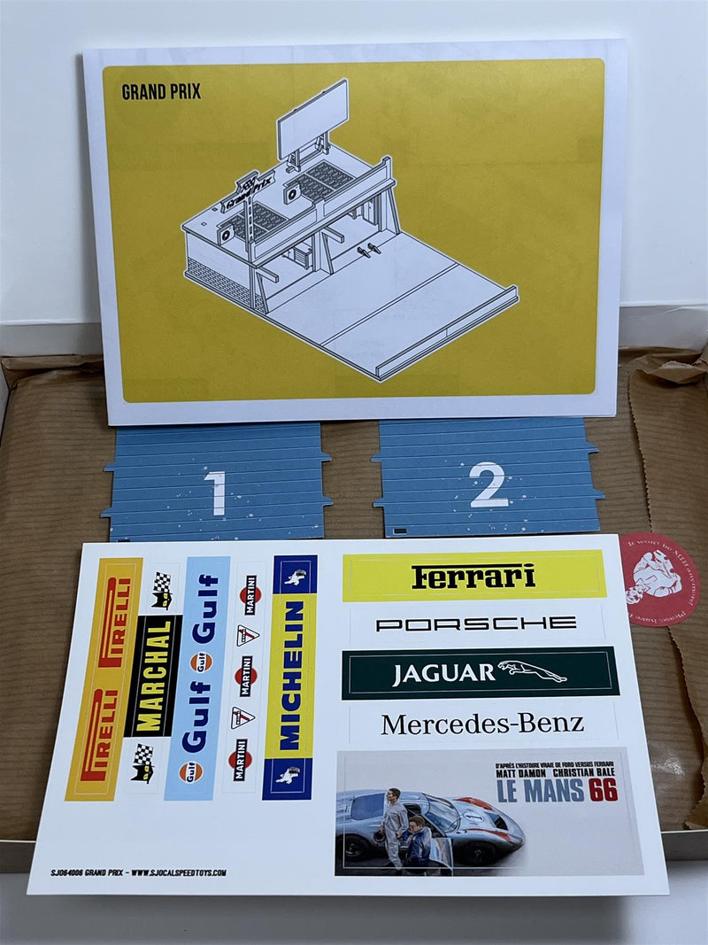 Grand Prix Ready To Customise Diorama Kit 1:64 Scale Sjo-cal SJO64006
