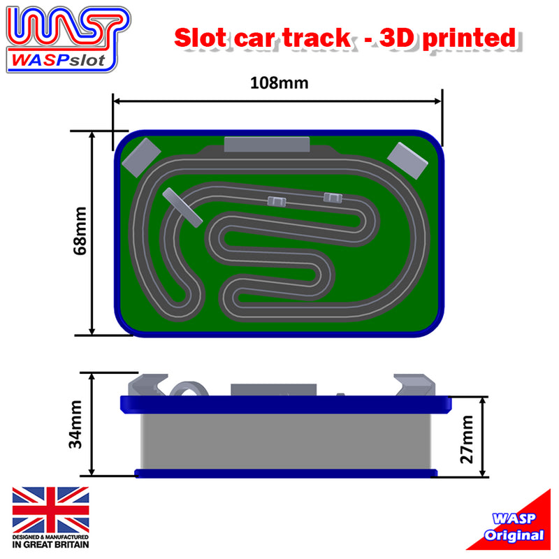 Slot Car Trackside Scenery Slot Car Track Blue 1:32 Scale Wasp