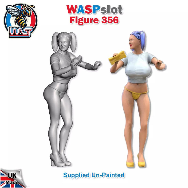 Trackside Unpainted Figures Female Car Washers x 3 Scenery Set 121 1:32 Wasp