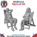 Trackside Unpainted Figures Scenery Display 2 x People Lounging Set 162 New 1:32 Scale Wasp