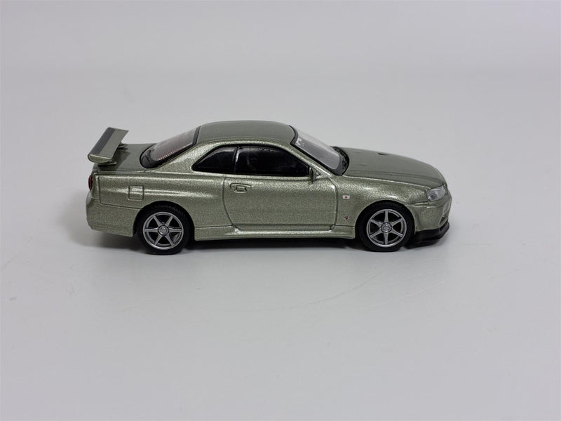 Nissan Skyline GT-R R34 V-Spec II Nur Millenium Jade RHD 1:64 Mini GT MGT01003R