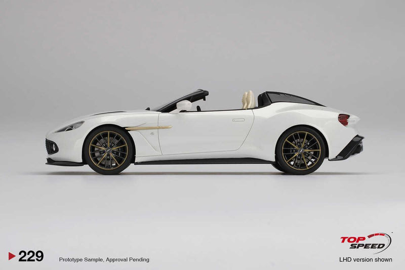 Aston Martin Vanquish Zagato Speedster Escaping White  1:18 Scale TSM TS0229