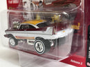 1958 Plymouth Fury Cherry and Orange Metallic with White 1:64 Johnny Lightning JLSF024A
