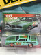 1982 Pontiac Grand Prix Stock Car Rattlecan Light Teal and Apple Green 1:64 Johnny Lightning JLSF024A