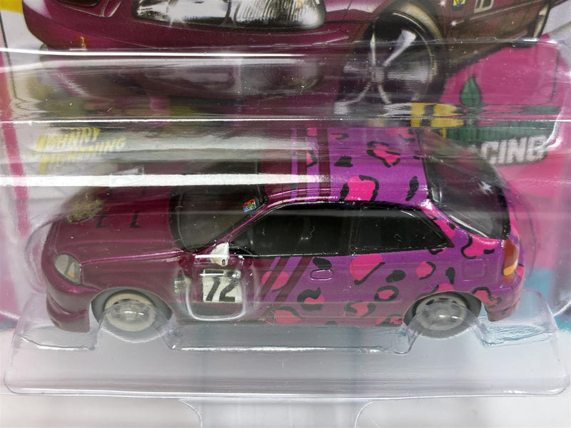 1998 Honda Civic Magenta Metallic with Leopard Print 1:64 Scale Johnny Lightning JLSF023