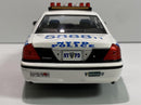 a white toy police car