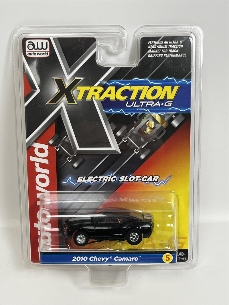 2010 Chevy Camaro Black HO Scale Slot Car X Traction Auto World SC373-5