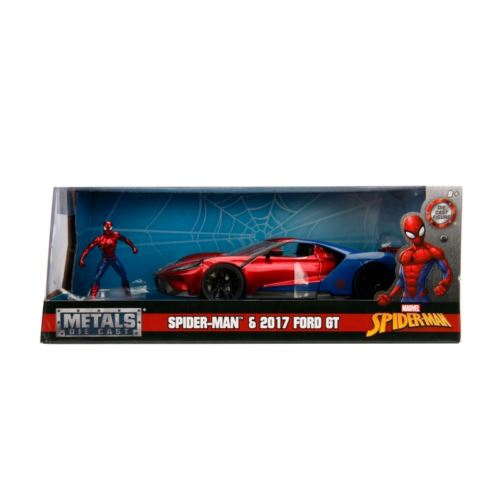 Spider-Man Marvel Figure and 2017 Ford GT 1:24 Scale Jada 99725