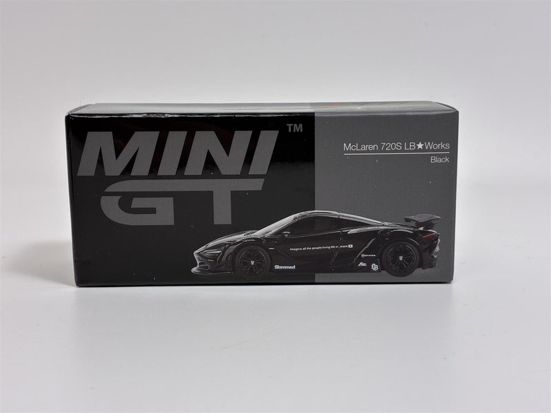 McLaren 720S LB Works Black LHD 1:64 Scale Mini GT MGT00777L