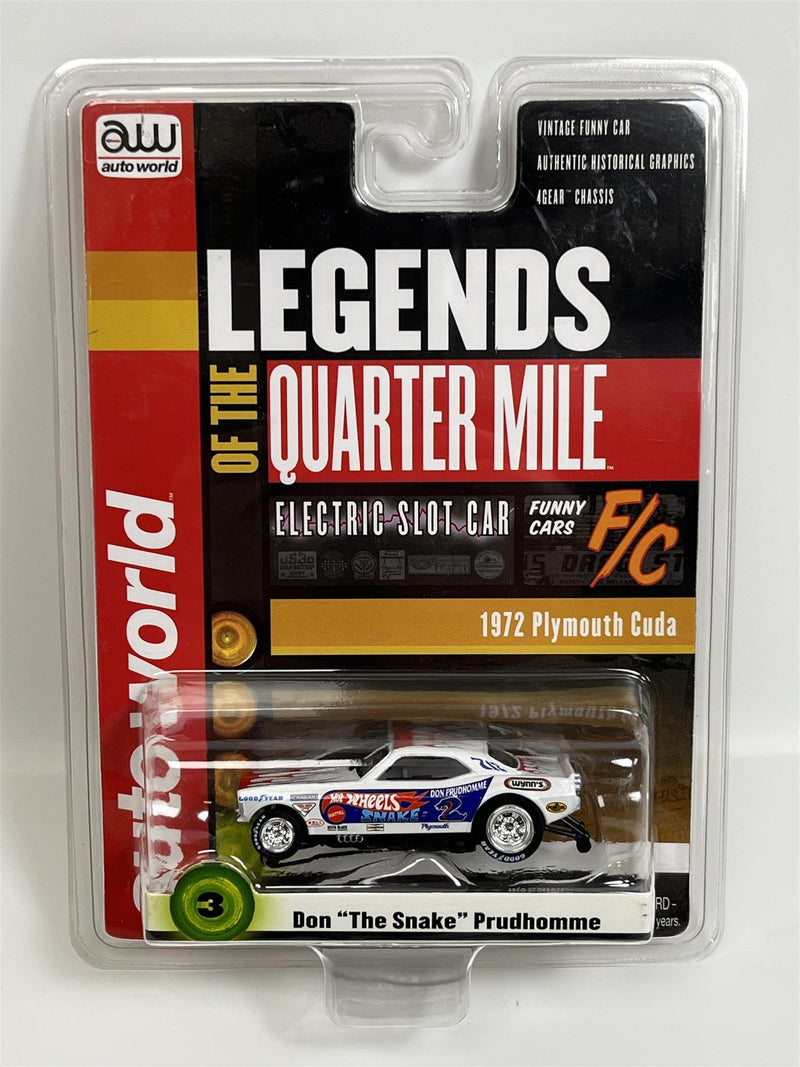 1972 Plymouth Cuda Don The Snake Prudhomme HO Scale Auto World SC376-3