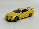 Nissan Skyline GTR R34 V Spec Lightning Yellow RHD 1:64 Scale Mini GT MGT00762R