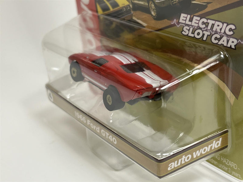 1966 Ford GT40 Red Thunderjet Ultra G HO Slot Car Auto World SC379-4