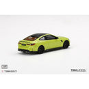 a green car on a white background