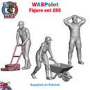 Trackside Unpainted Figures Scenery Display 3 x Gardeners Set 195 New 1:32 Scale Wasp