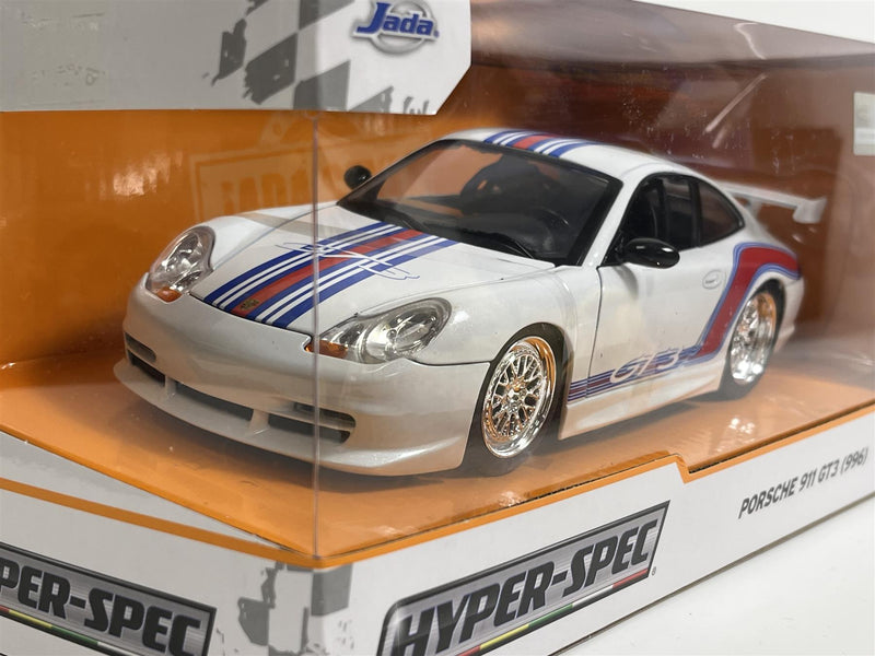 Porsche 911 GT3 996 Hyperspec White 2006 1:24 Scale Jada 35491