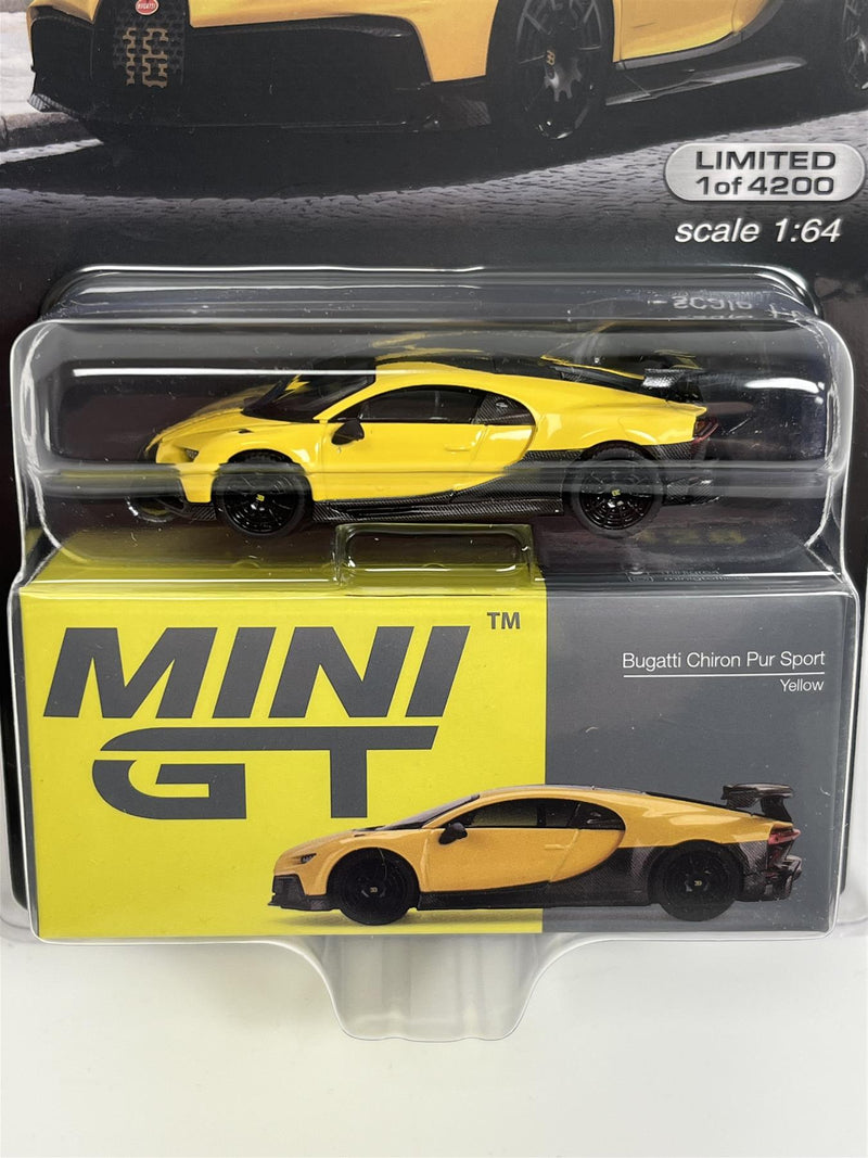 Bugatti Chiron Our Sport Yellow LHD 1:64 Scale Mini GT MGT00428MJ