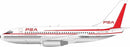 PSA Boeing 737-200 N378PS Polished With Stand 1:200 Scale Inflight200 IF732PSA0725P