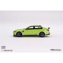 a green car on a white background