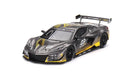 a black and yellow sports car